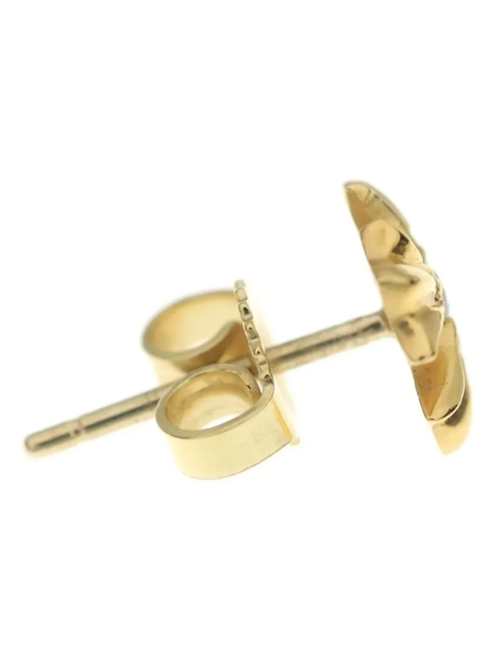 Chrome Hearts 22K No2 CH Plus Stud Earrings Gold